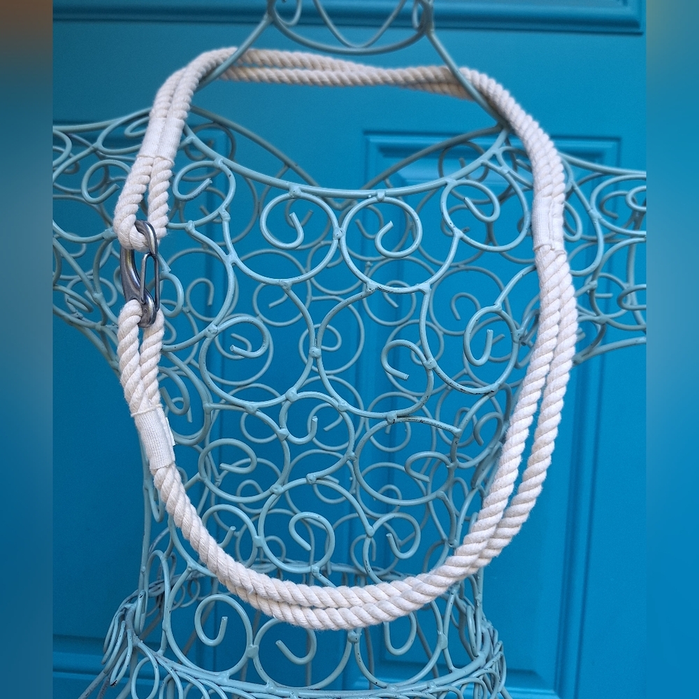 Rope Belt Vintage Cowboy Rodeo Hillbilly Basic Rip Cord Hook Clasp Loop Necklace
